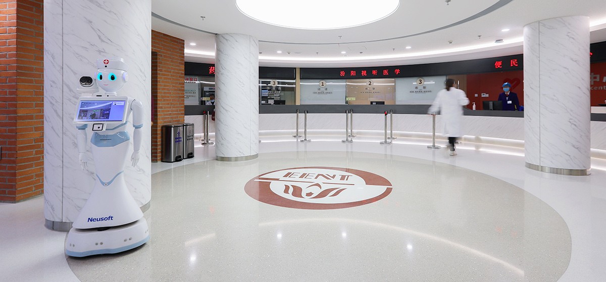 Hospital reception and service hall